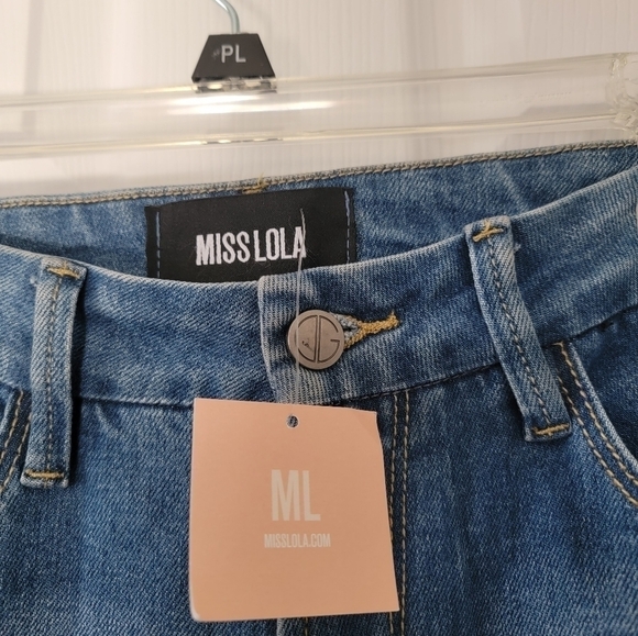 Miss Lola High Waist Flare Wide Leg Jeans Women’s Size 9 NWT Boho - Picture 6 of 10